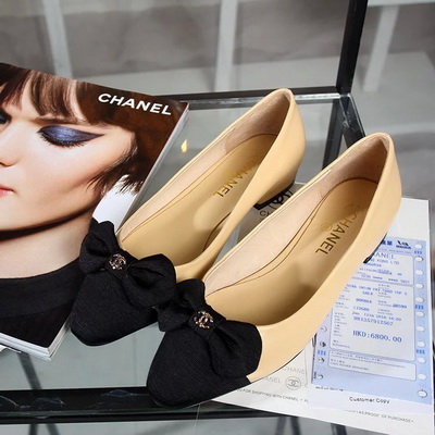 CHANEL Shallow mouth flat shoes Women--100